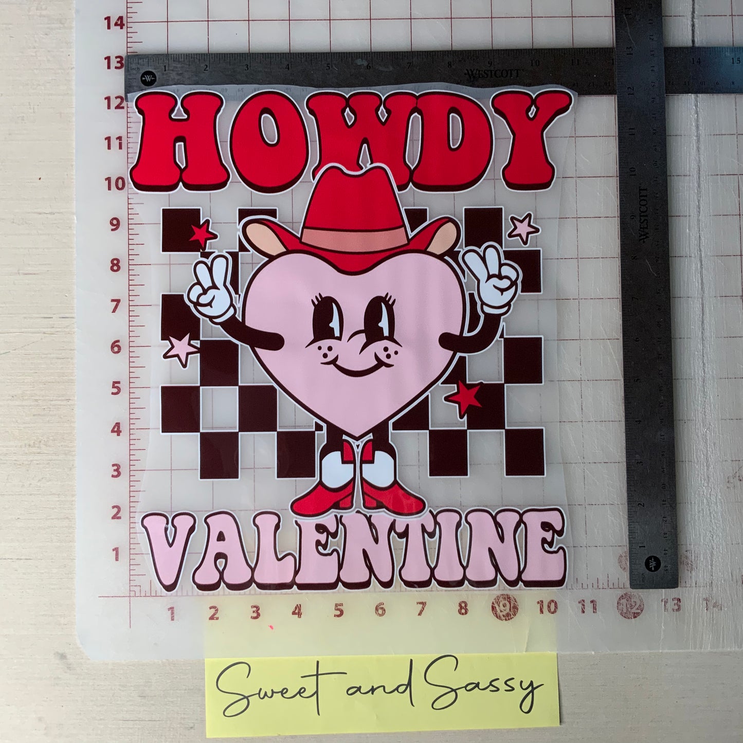 Howdy Valentine DTF Transfer Design