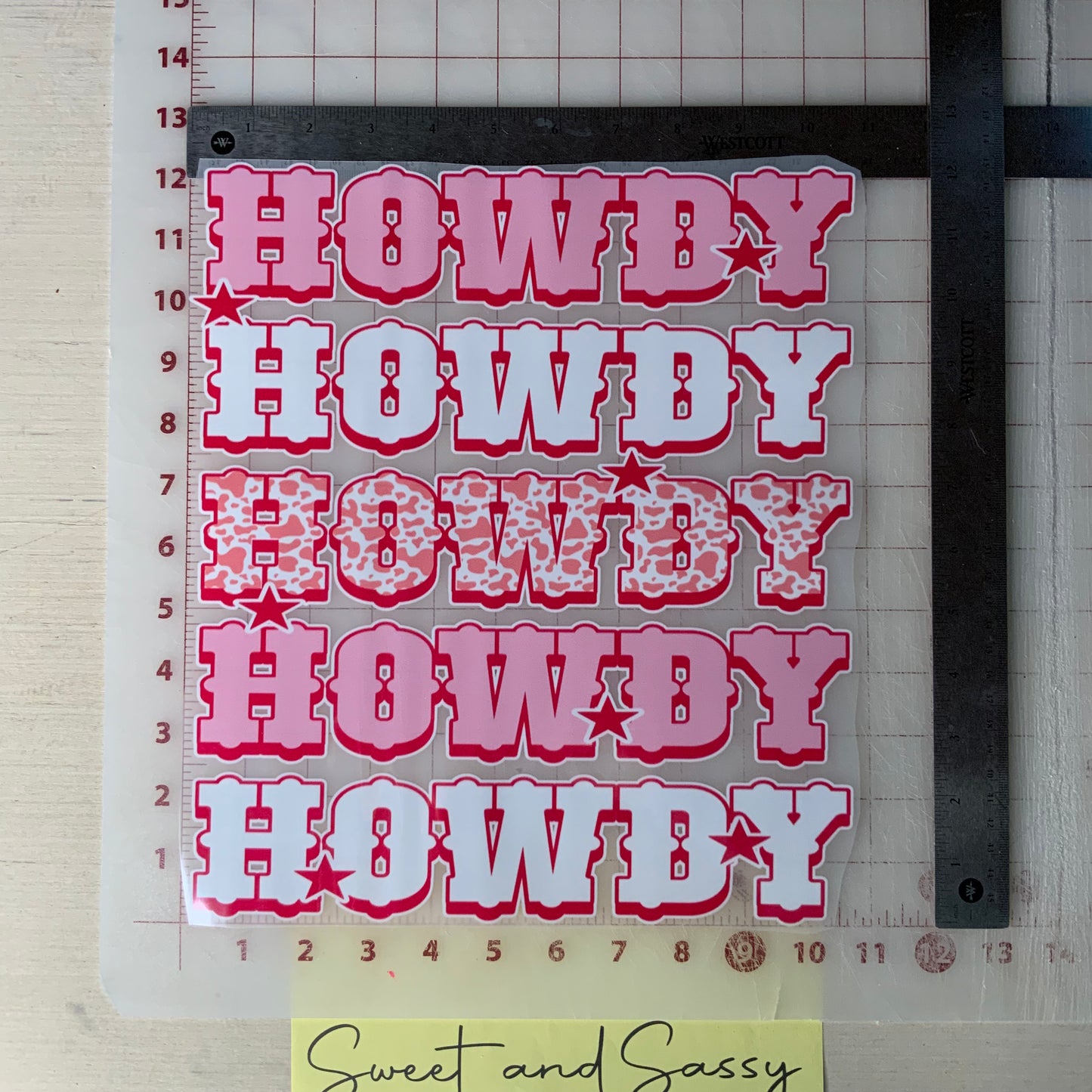 Howdy Stacked DTF Transfer Design