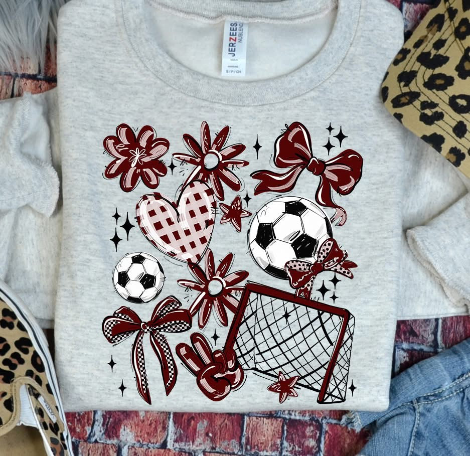 Team Color Soccer Collage DTF Transfer Design