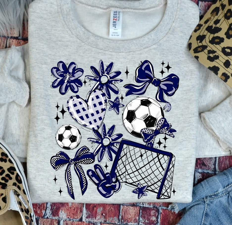Team Color Soccer Collage DTF Transfer Design