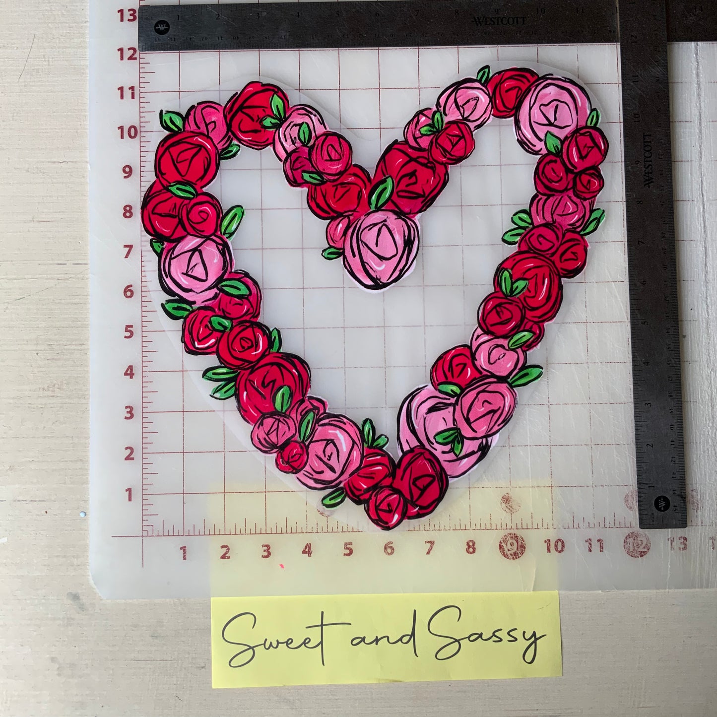 Rose Wreath DTF Transfer Design