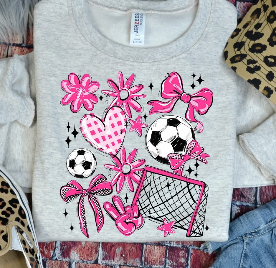 Team Color Soccer Collage DTF Transfer Design