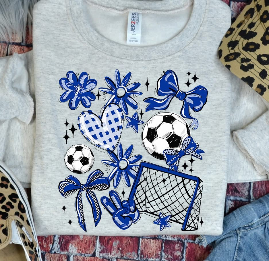 Team Color Soccer Collage DTF Transfer Design