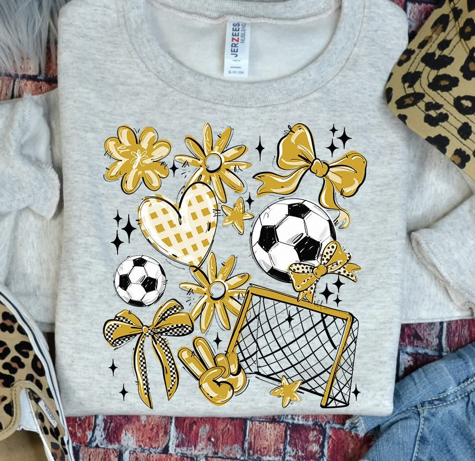 Team Color Soccer Collage DTF Transfer Design