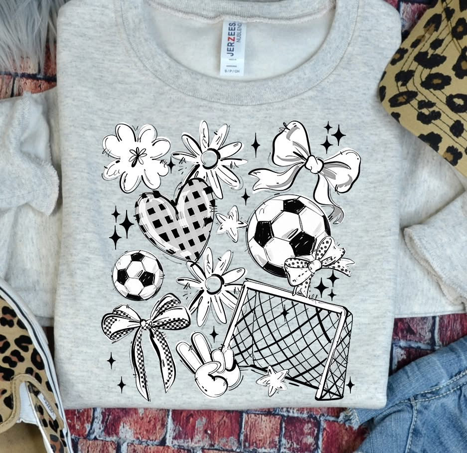 Team Color Soccer Collage DTF Transfer Design