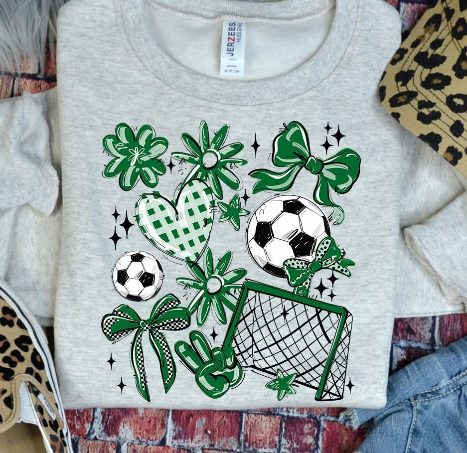 Team Color Soccer Collage DTF Transfer Design