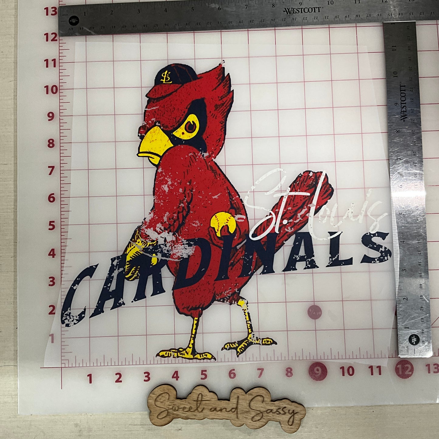 Retro St. Louis Cardinals DTF Transfer Design