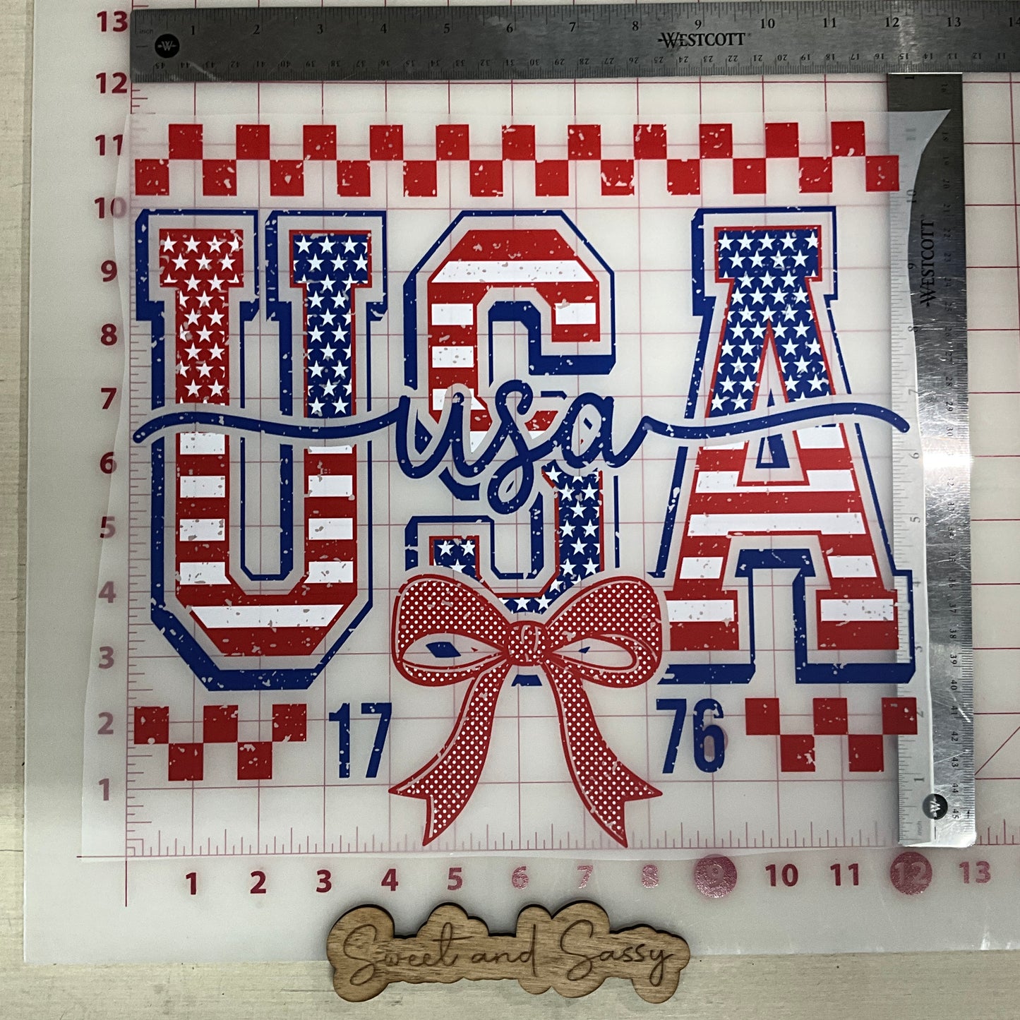 Retro USA 4th of July 1776 DTF Transfer Design