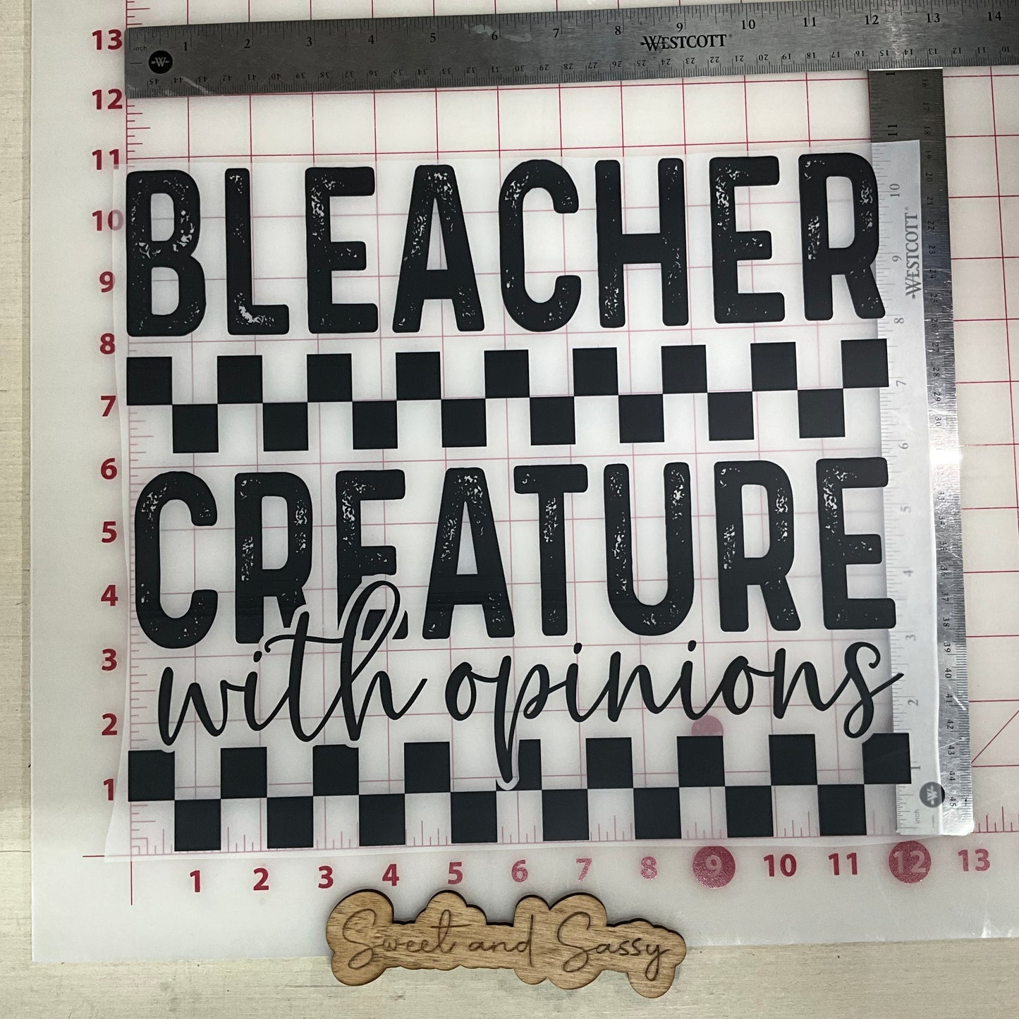 Bleacher Creature with Opinions black DTF Transfer Design
