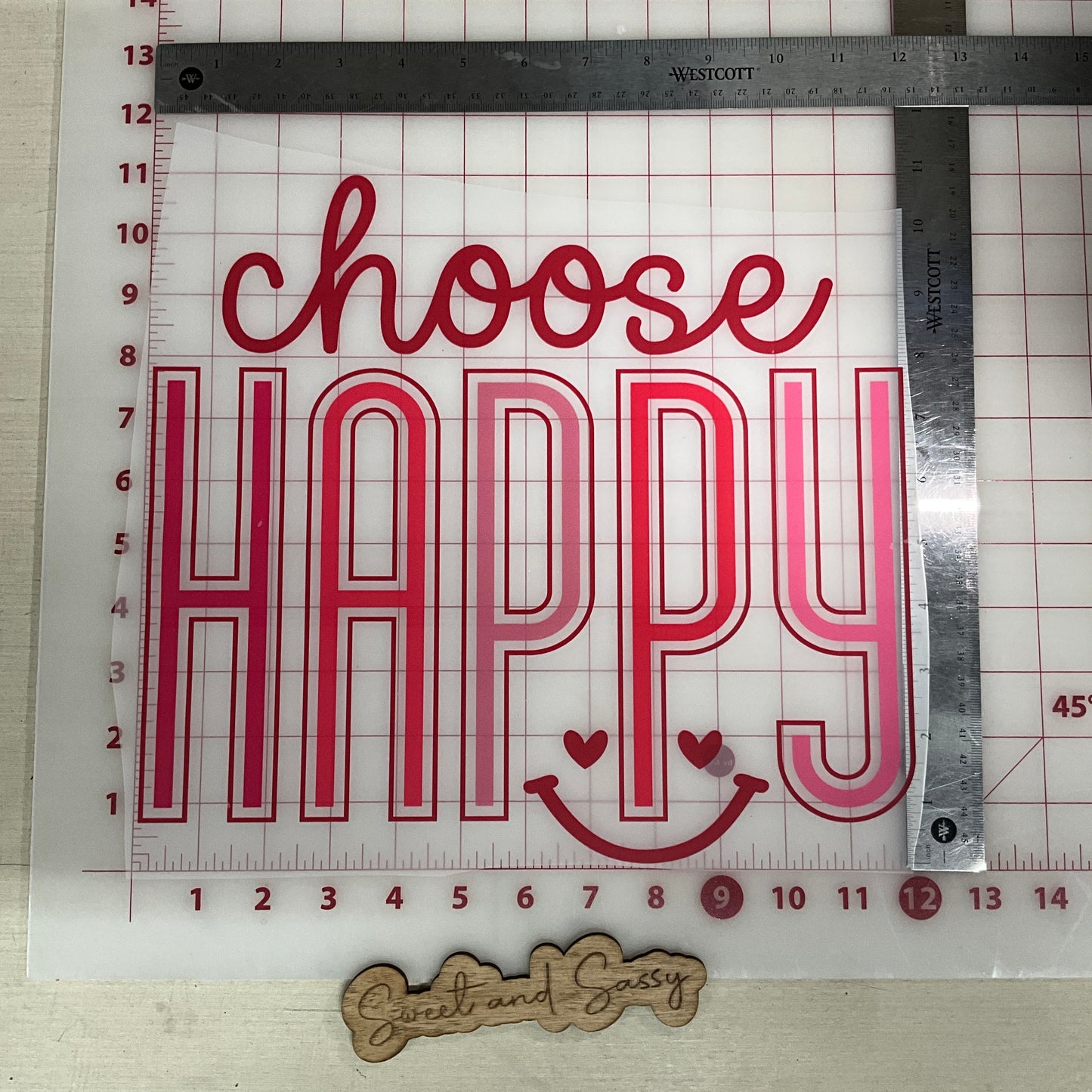 Choose Happy DTF Transfer Design