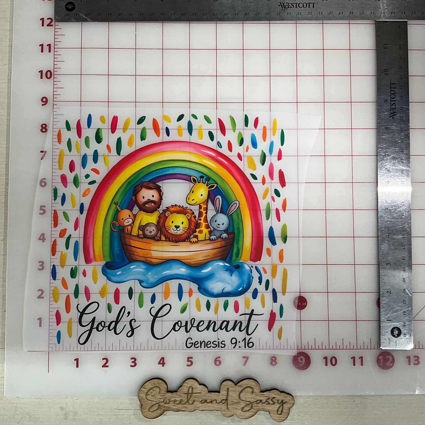 God's Covenant Noah and ark DTF Transfer Design