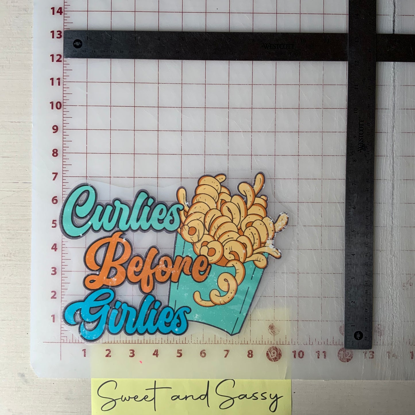 Curles before Girlies DTF Transfer Design