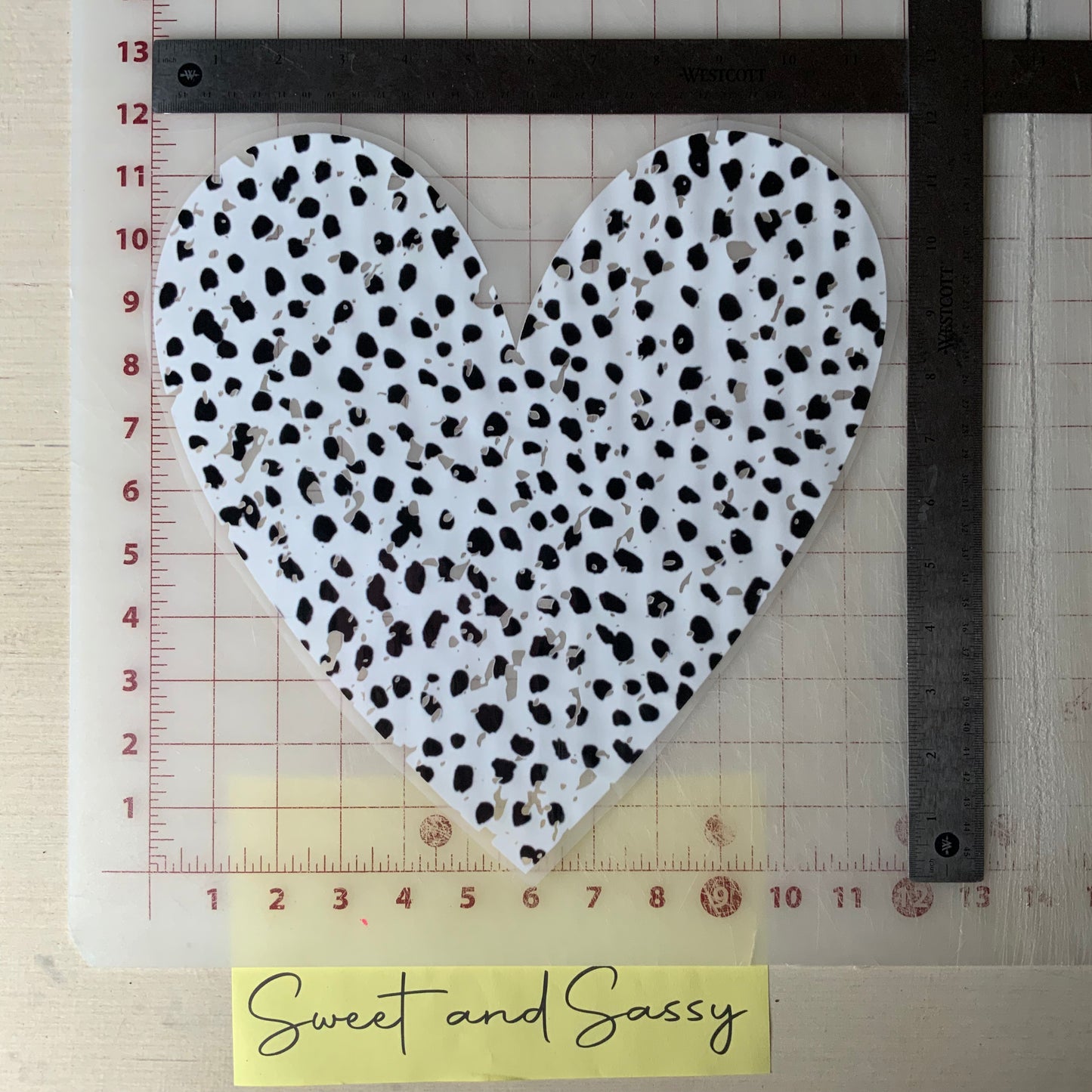 Dalmatian Heart DTF Transfer Design