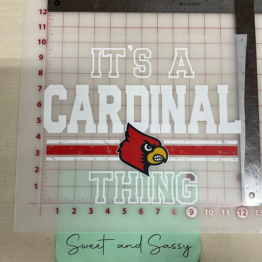 IT'S A CARDINAL THING DTF Transfer Design