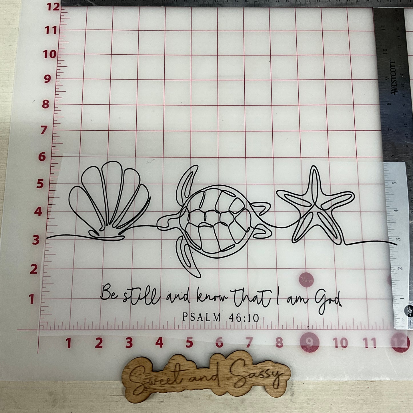 Be Still and Know that I am God beach DTF Transfer Design
