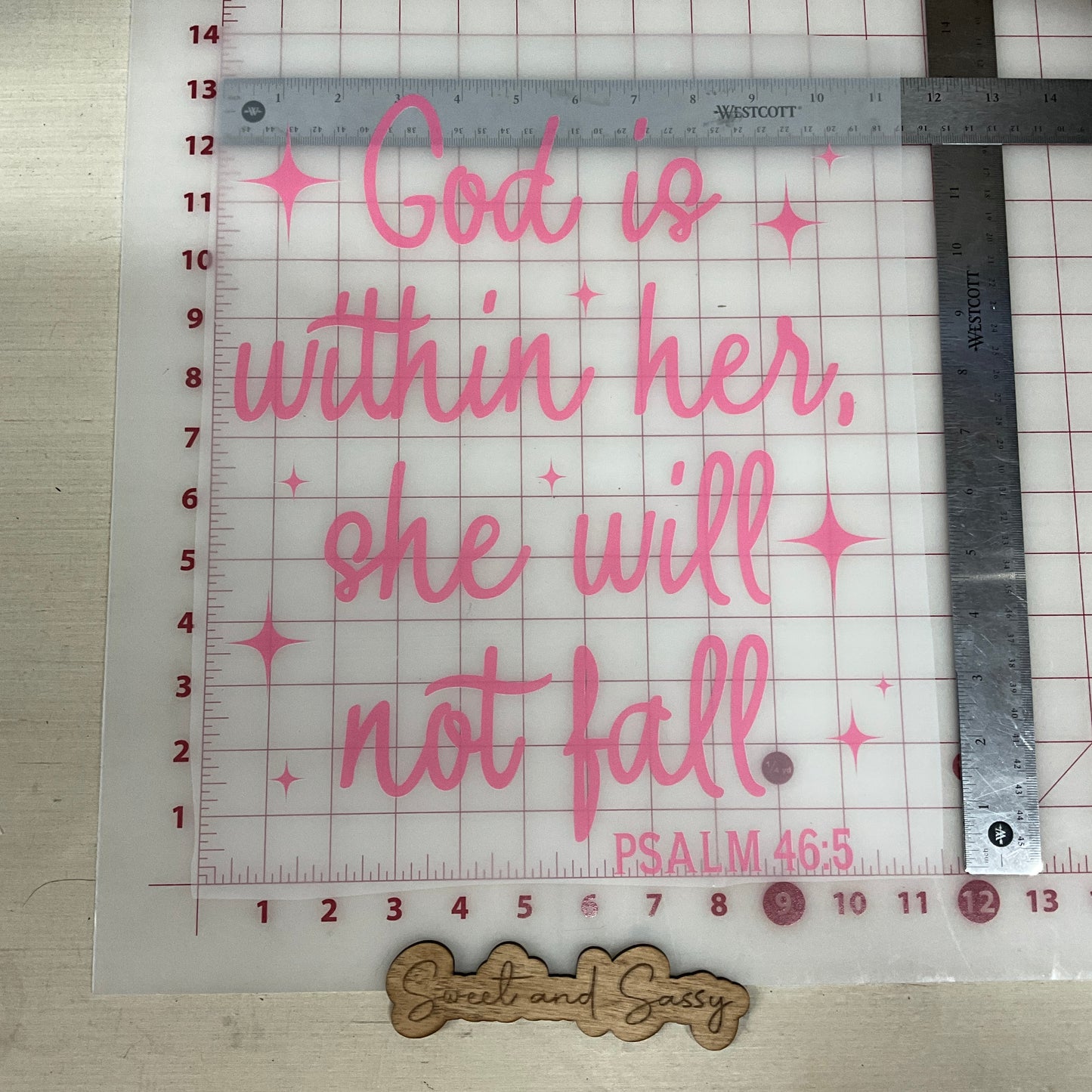 God is within her she will not fail DTF Transfer Design