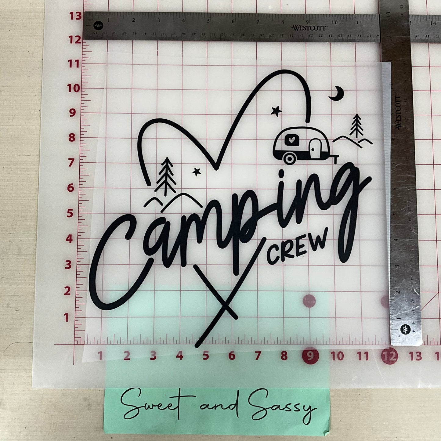 Camping crew heart  DTF Transfer Design CF