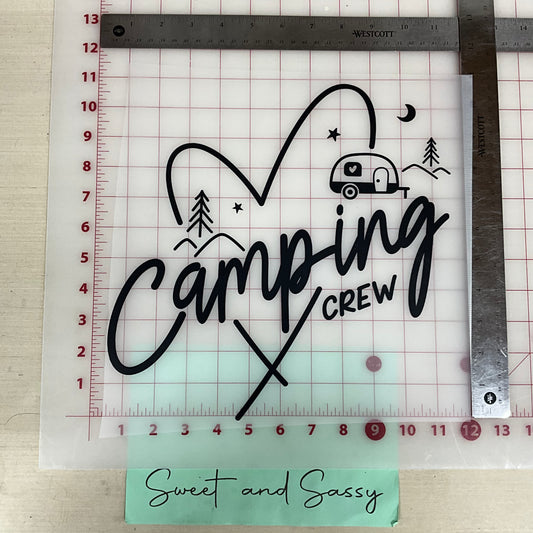 Camping crew heart  DTF Transfer Design CF