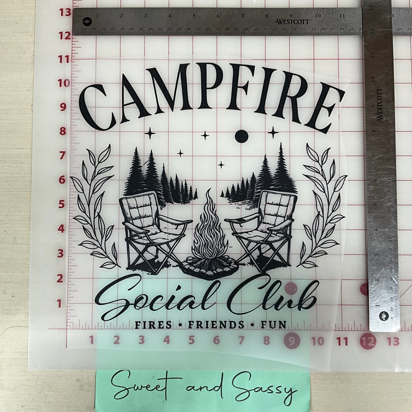 Campfire social club DTF Transfer Design