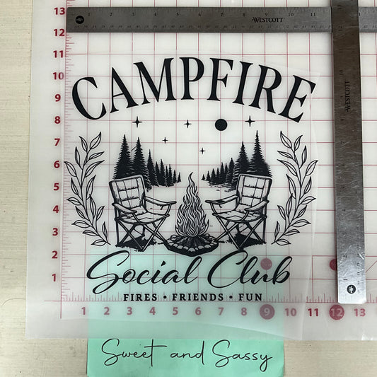 Campfire social club DTF Transfer Design