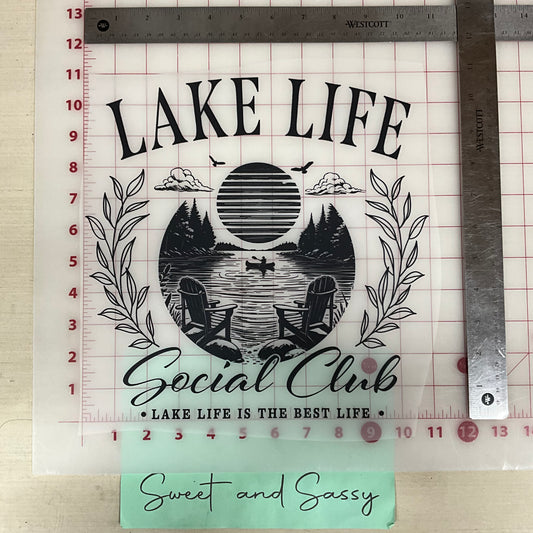Lake life social club DTF Transfer Design