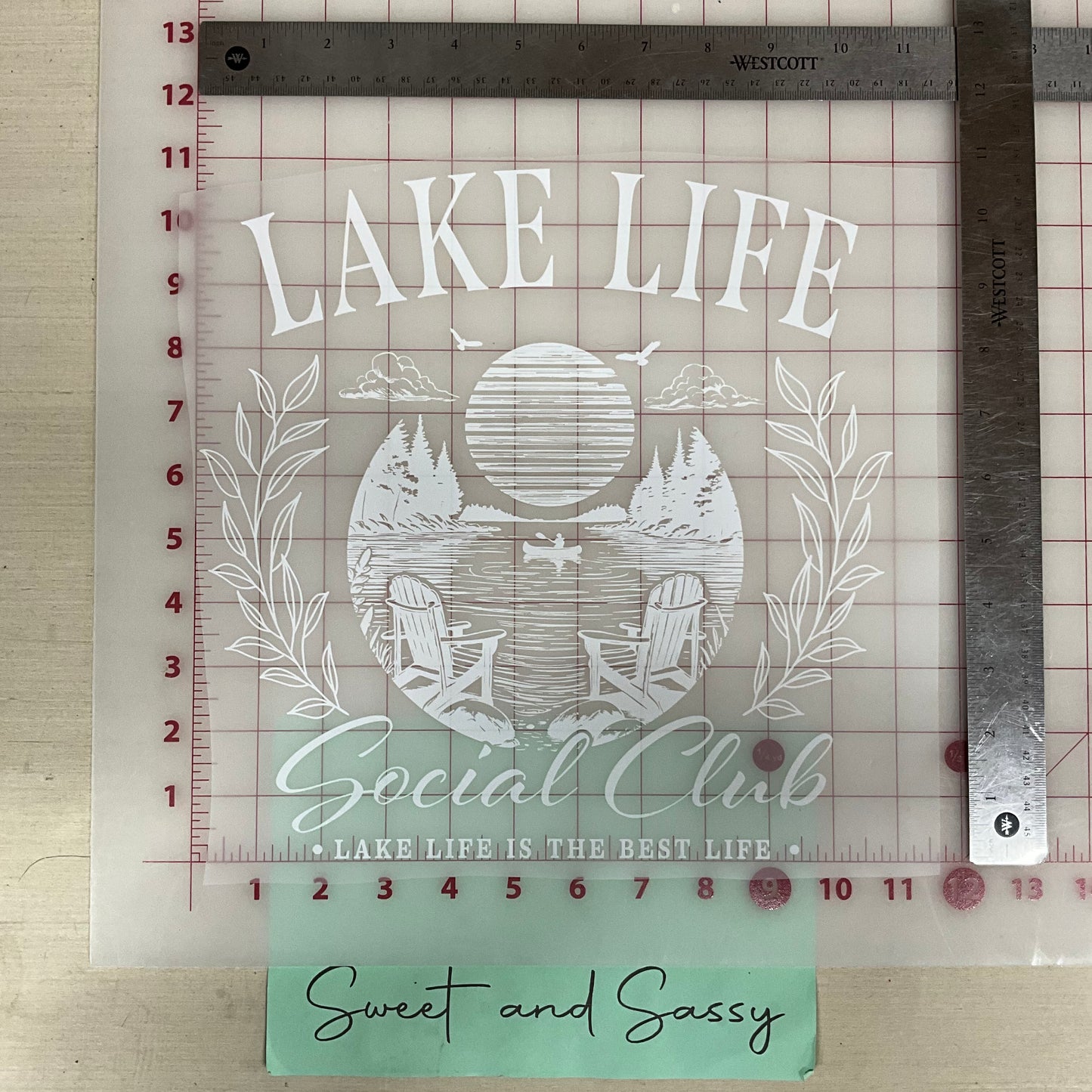 Lake life social club DTF Transfer Design