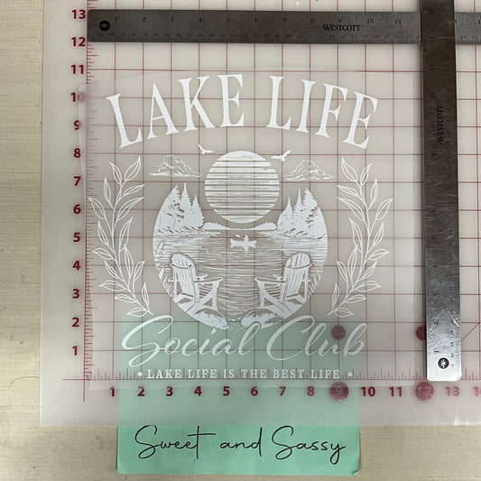Lake life social club DTF Transfer Design