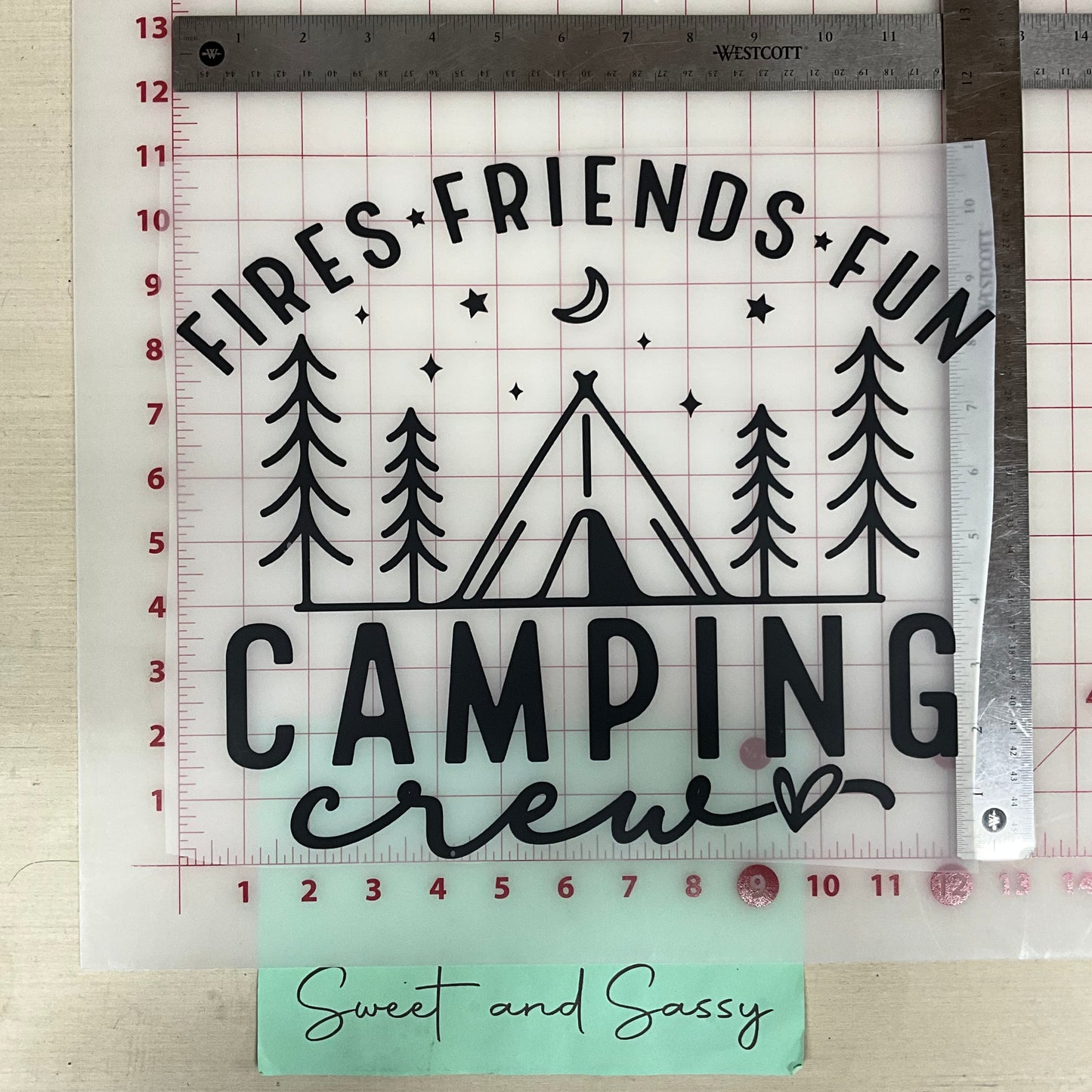Fires Friends Fun camping crew DTF Transfer Design