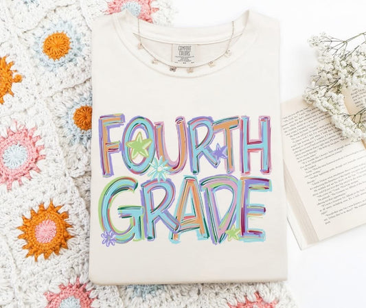 TILTED FOURTH  GRADE DTF Transfer Designs