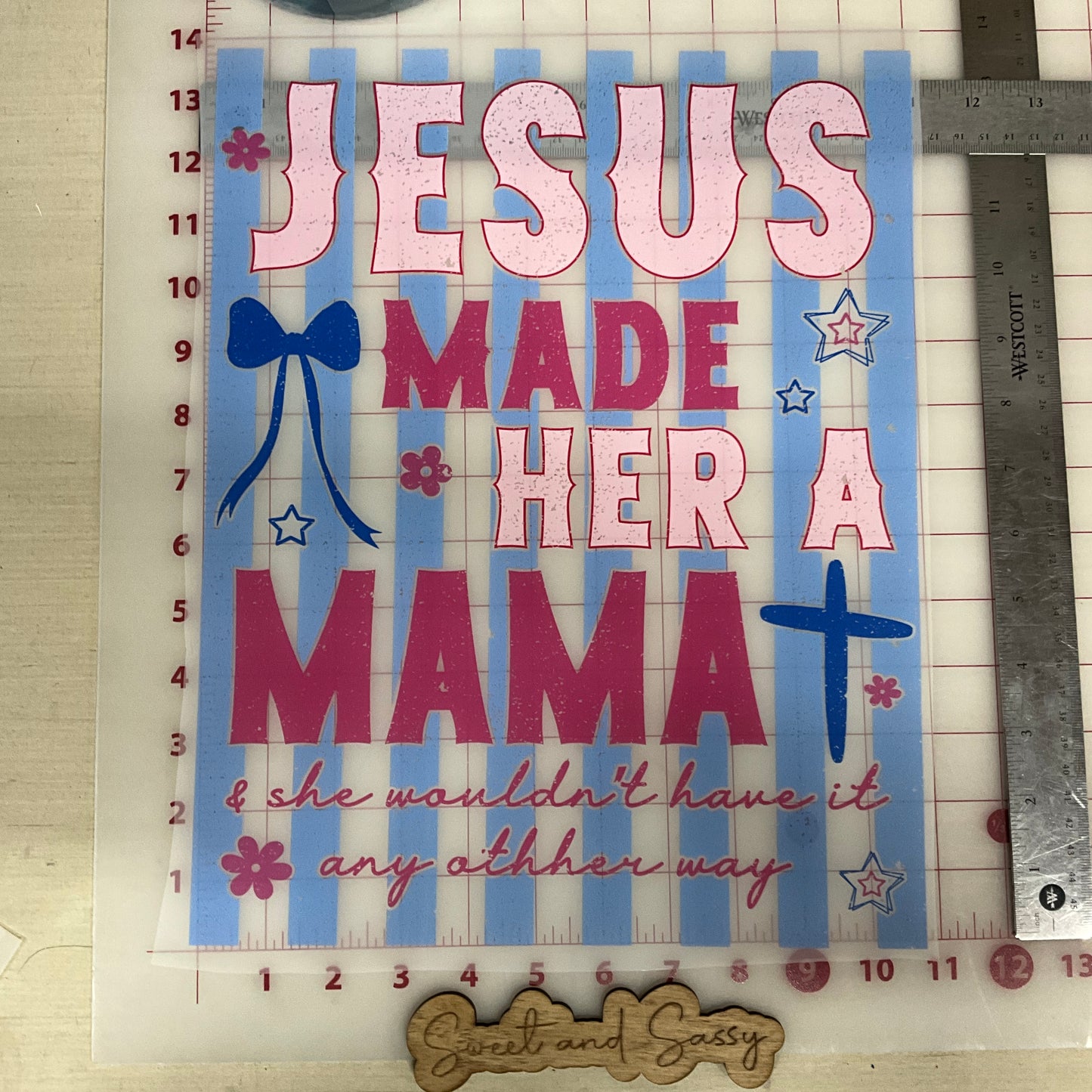 Jesus made her a mama DTF Transfer Design