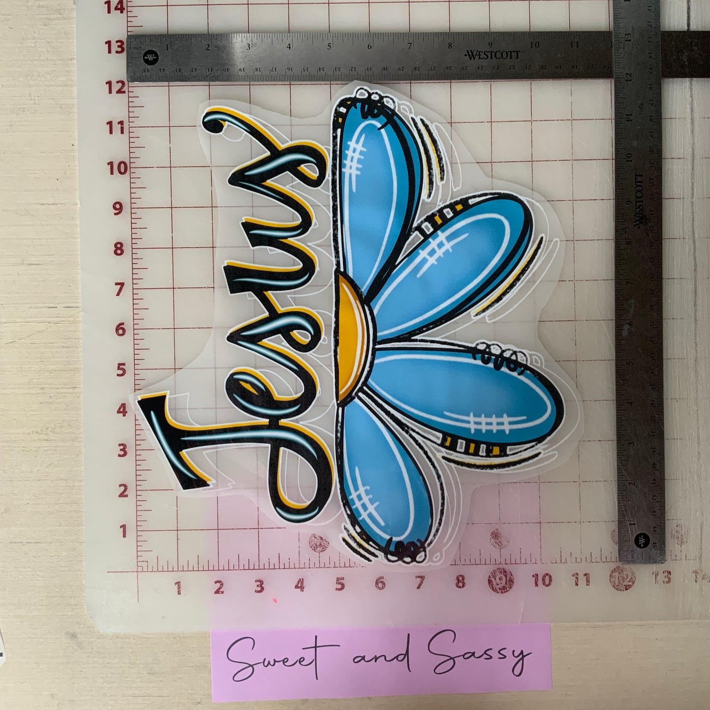 Jesus Flower DTF Transfer Design