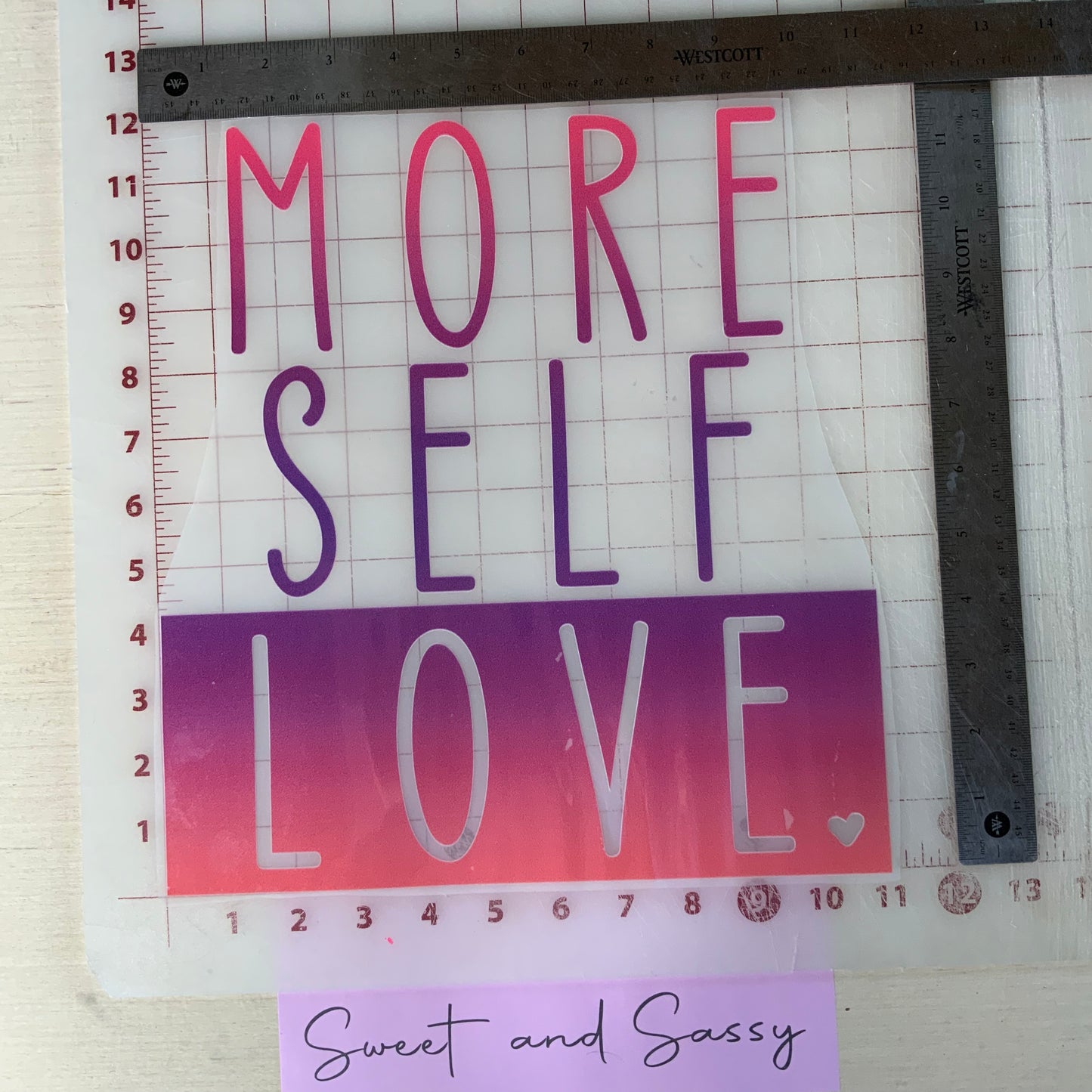 More Self Love DTF Transfer Design
