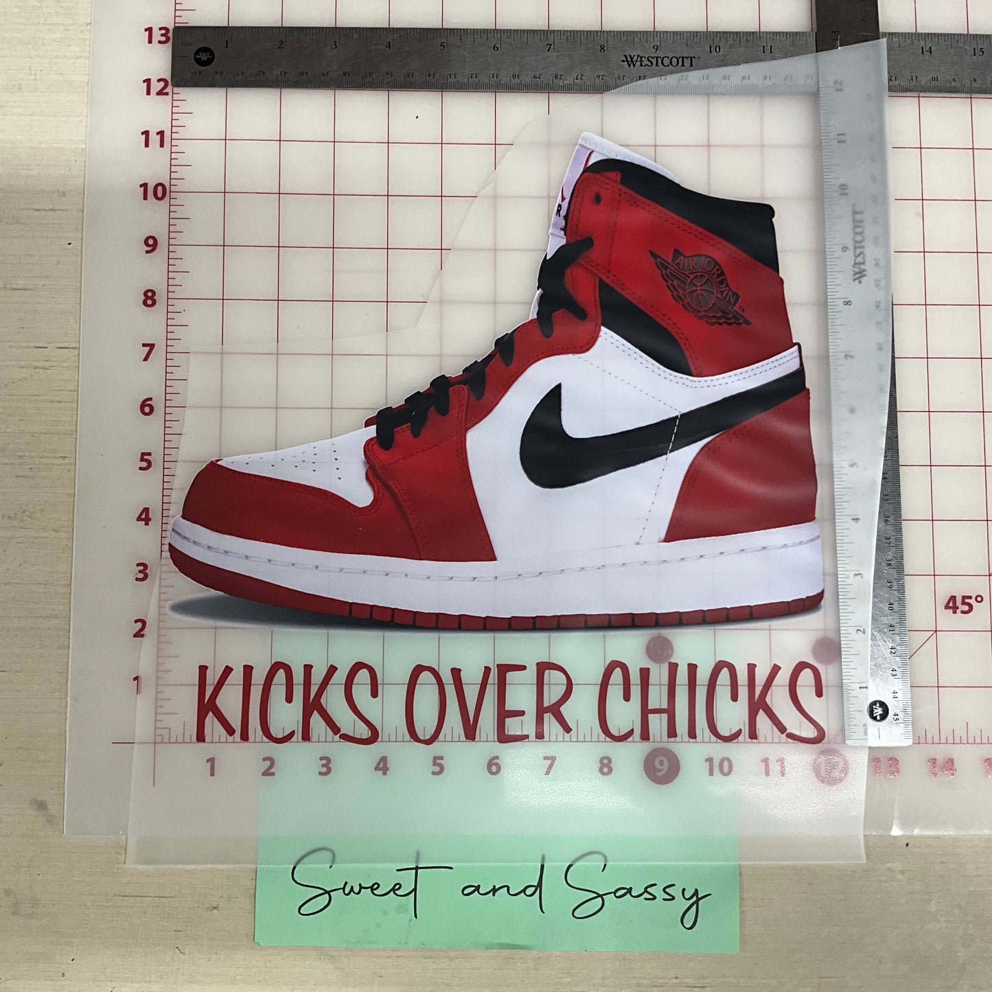 Kicks Over Chicks DTF Transfer Design