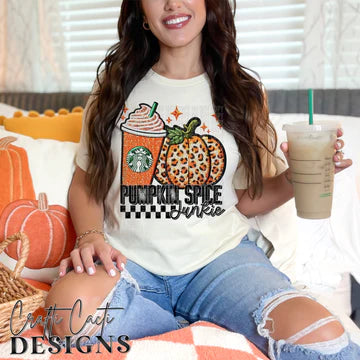 Pumpkin Spice Junkie DTF Transfer Design