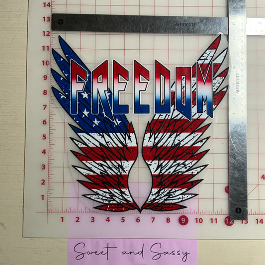 FREEDOM FLAG WINGS DTF Transfer Design