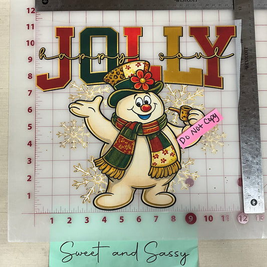 frosty Jolly Happy Soul Transfer Design
