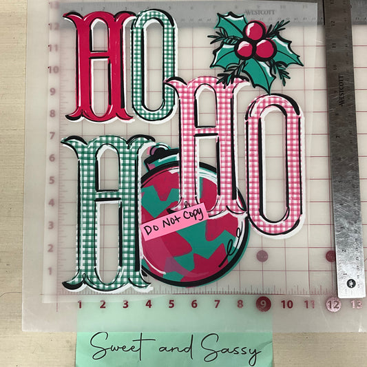 HO HO HO DEBUTANTE DTF Transfer Design