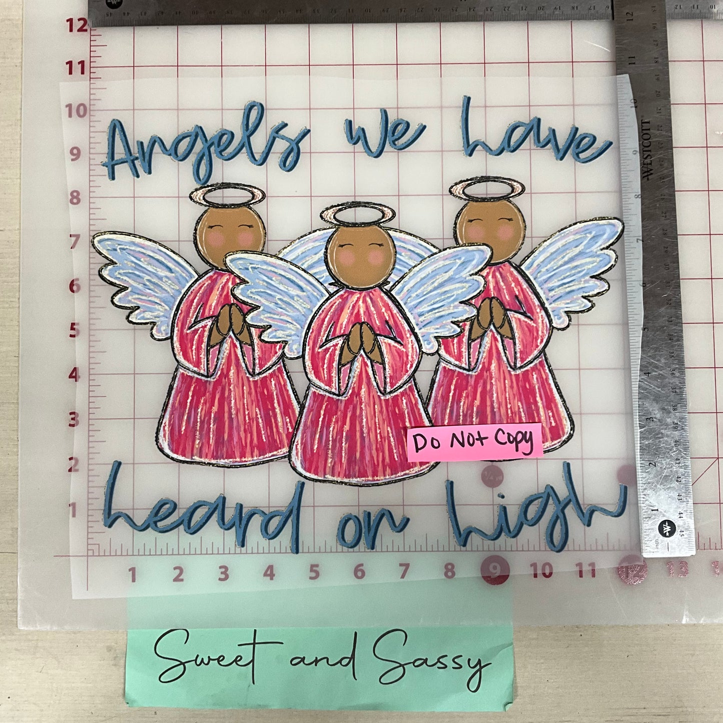 ANGELS WE HAVE HEARD ON HIGH (1) DTF Transfer Design