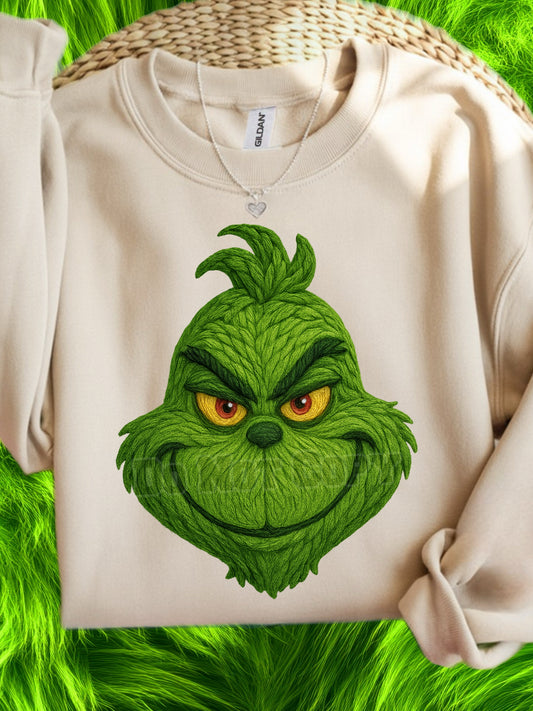 grinch yarn DTF Transfer Design