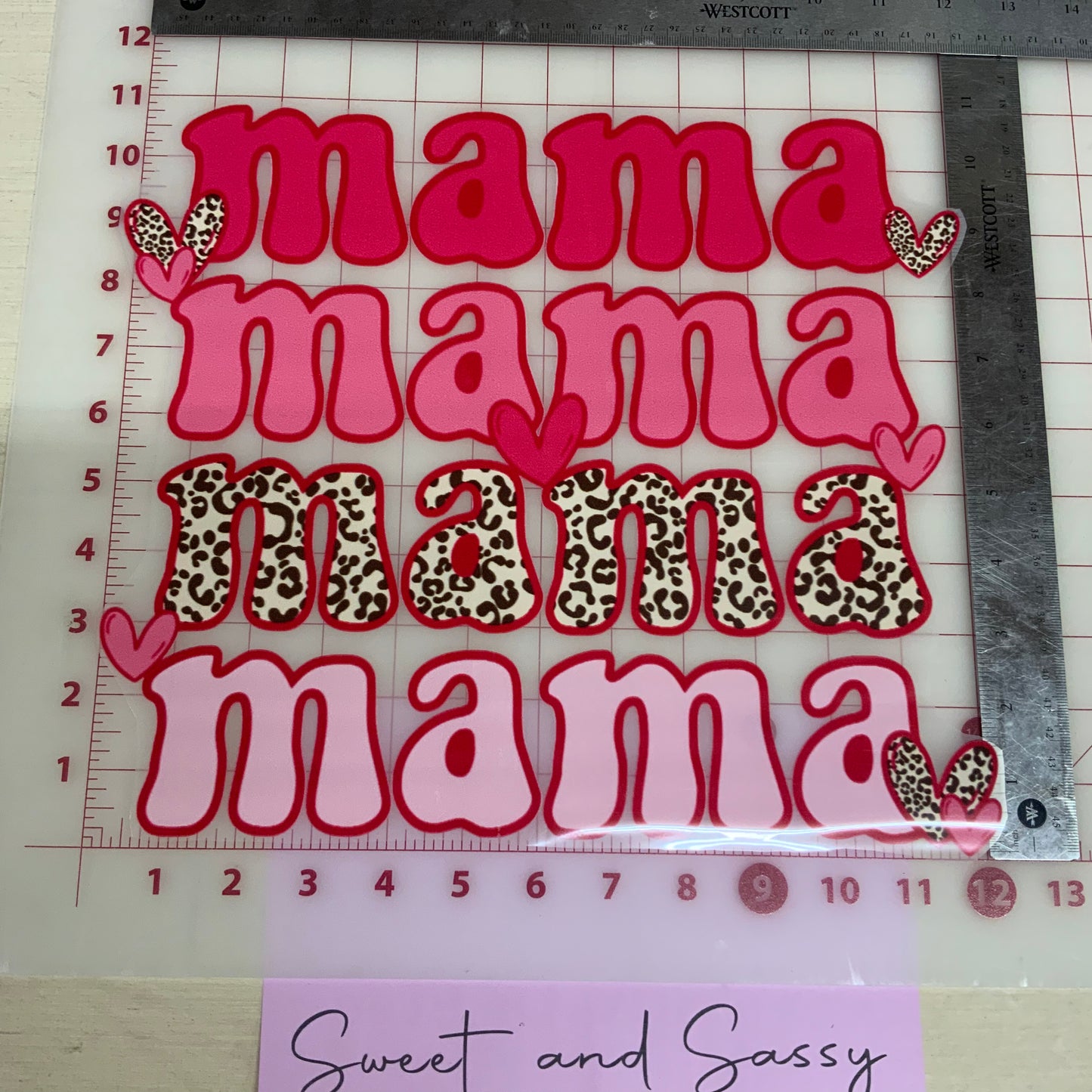 Mama stacked DTF Transfer Design