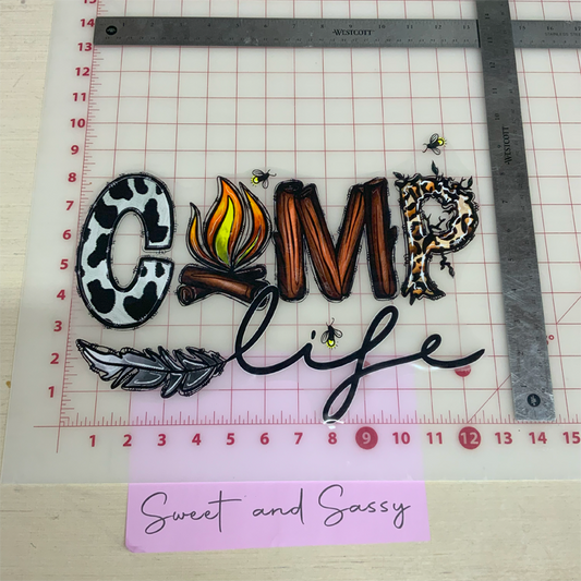 Camp Life DTF Transfer Design