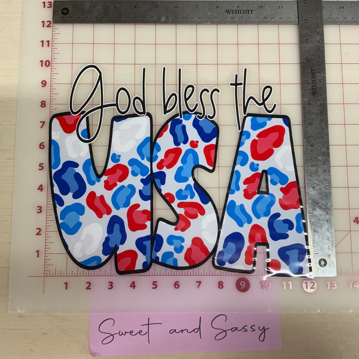 GOD BLESS THE USA DTF Transfer Design