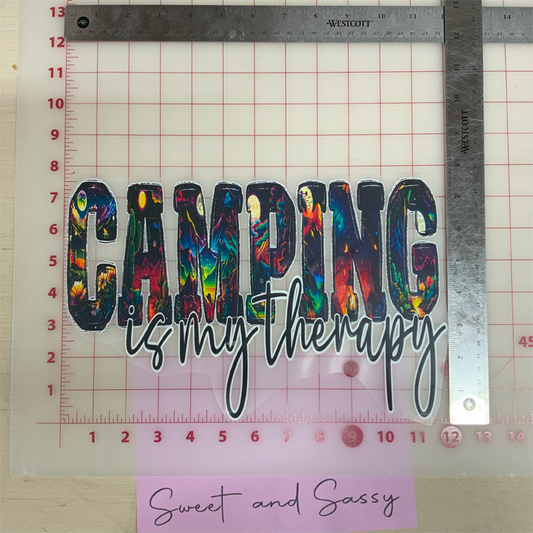 Camping is my Therapy DTF Transfer Design