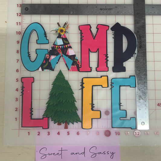 CAMPING LIFE  Direct To Film π π Transfer