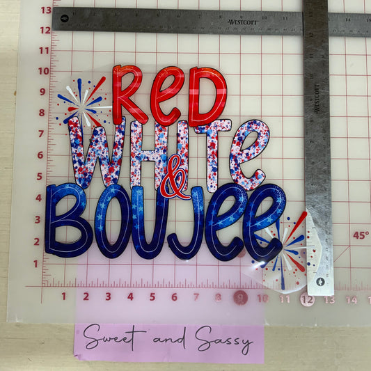RED WHITE BOUJEE DTF Transfer Design