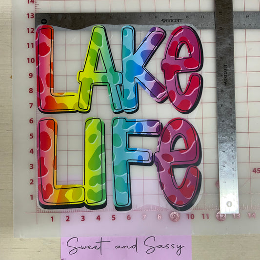 LAKE LIFE COLORFUL DTF Transfer Design