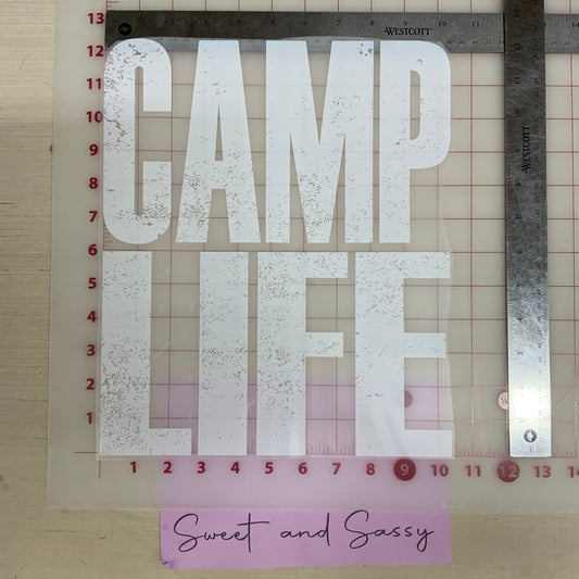 WHITE CAMP LIFE DTF Transfer Design