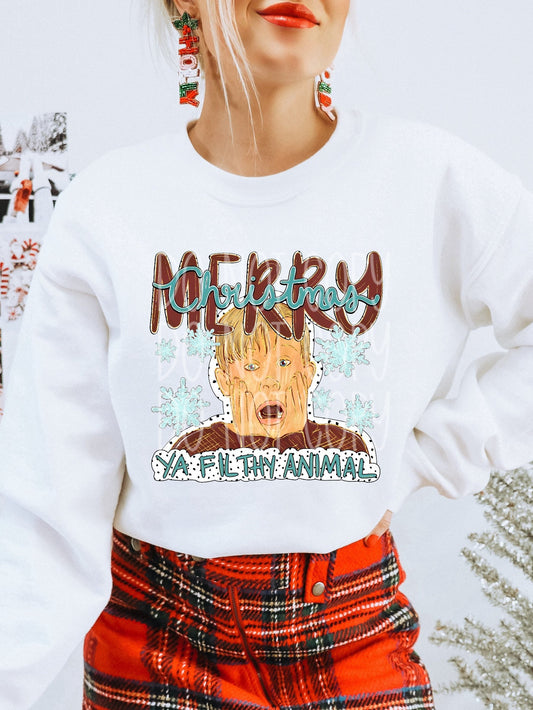 Merry Christmas ya filthy animal DTF Transfer Design