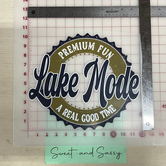 LAKE MODE PREMIUM FUN DTF Transfer Design