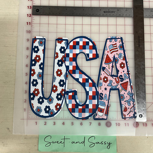 USA  FLOWERS DTF Transfer Design